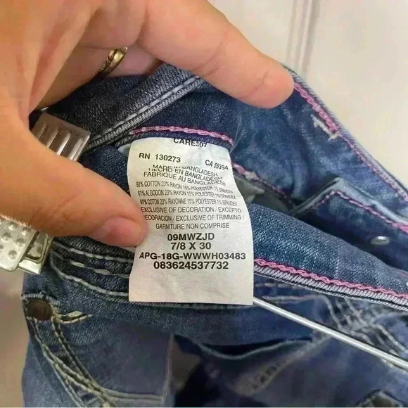 Wrangler Retro Women's Denim Mid Rise Mae Bootcut Jeans 09MWZJD 7/8 x 30 - Picture 8 of 8